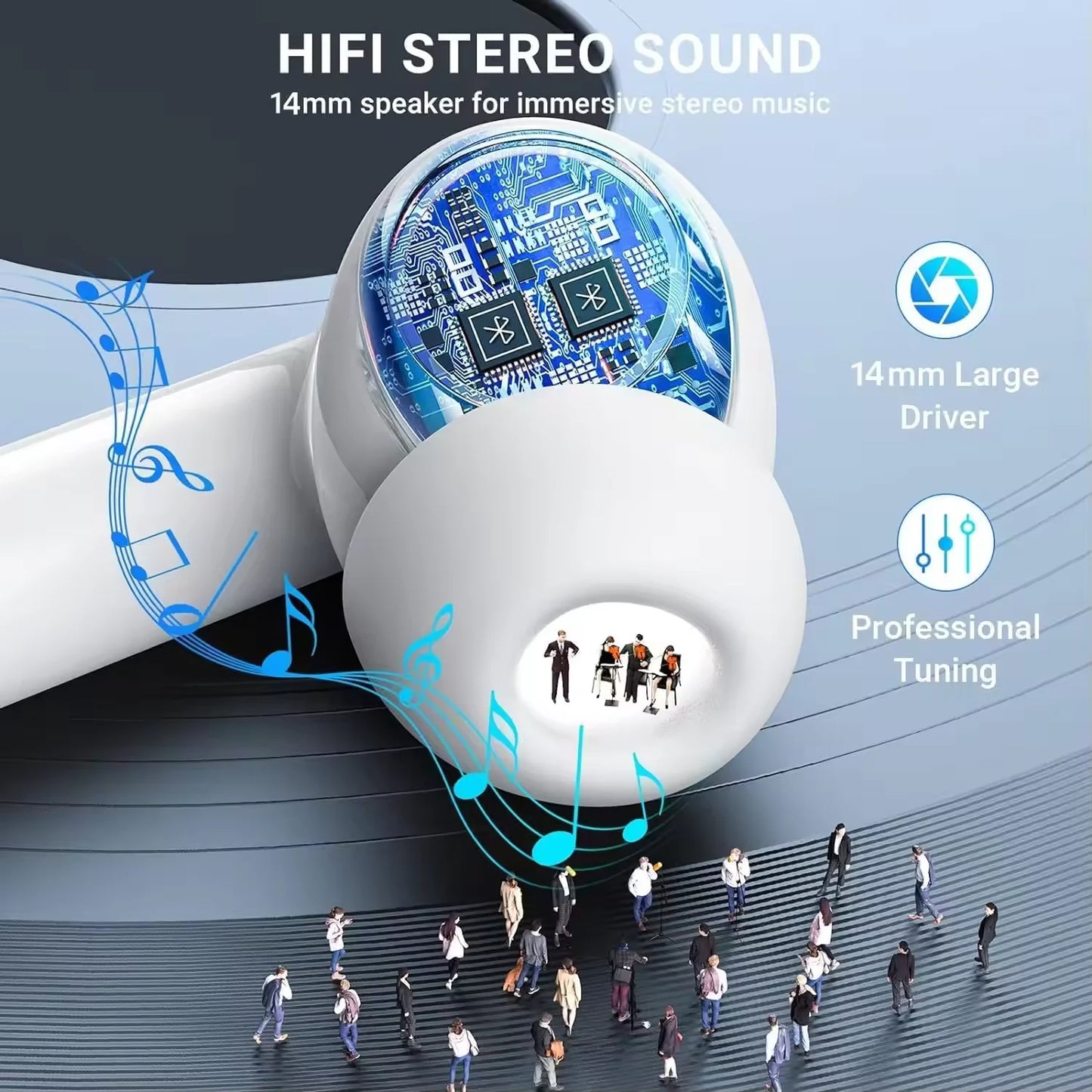 New Air Pro True Wireless Bluetooth Earphones Headphones HiFi Sound Low Latency Noise Reduction Earbuds for IPhone Android