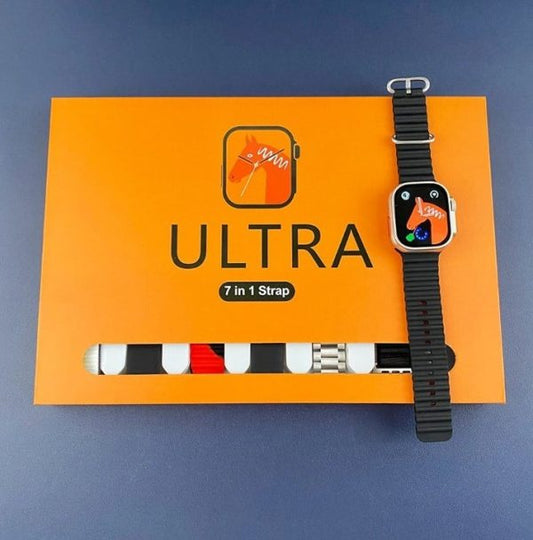 7-in-1 Ultra Smart Watch – Advanced Multi-Feature Fitness Tracker with Heart Rate Monitor, Sleep Tracking, Bluetooth Calling, Sports Modes &amp; More Random Color Straps