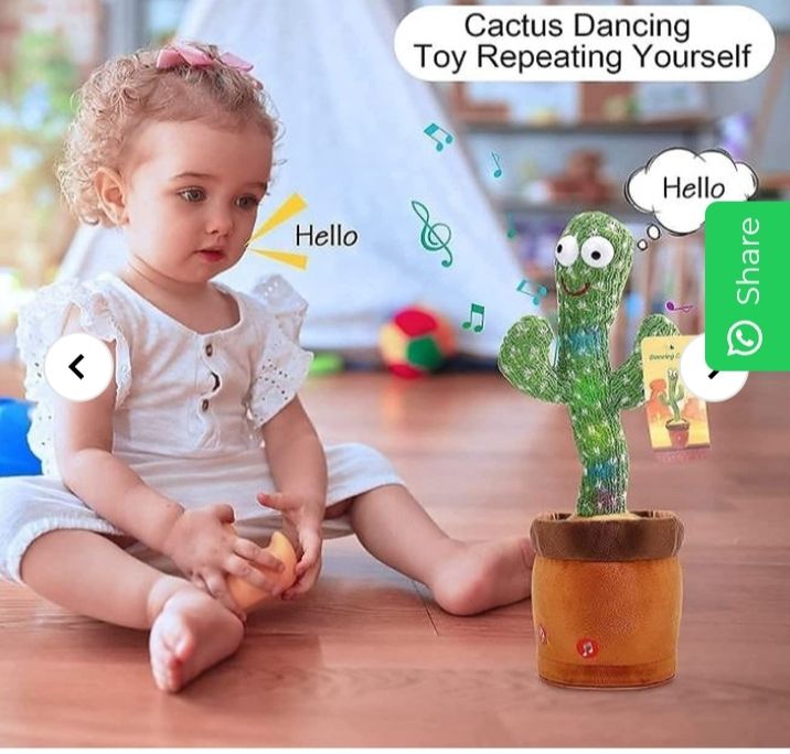 Dancing Cactus Talking Toy Kids Children Plush Electronic Toys